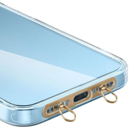 Rtyweth Dünnes Handy-Umhängeband aus Metall, mit Lasche für Handy, Loch, Doppel-Patch, Handy-Ersatzschnalle für Handy V6T9