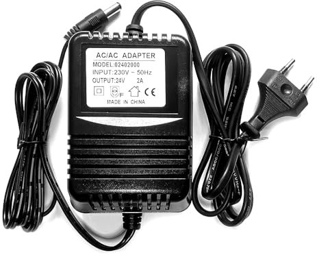 aixi-SHS Adaptateur CA/CA Sortie AC 24V, Entrée AC 230V 2A Transformateur EU Adaptateur Secteur 2000mA