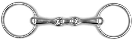 ES0117 Wassertrense Doppelt Gebrochen Edelstahl 65mm/16mm, 15.5 cm | Equine Smile Ringtrense Gebiss Pferd Pony Maulschonend Reitsport Trensengebiss Ausbildungsgebiss Dressur Springen