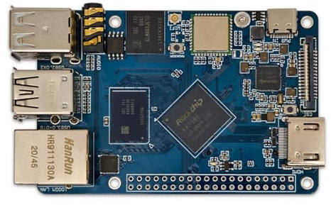 Luobannm Placa de Desarrollo RK3566 con Microcontrolador Arm 4K, 60 Fps, WiFi-BT y Red Cableada para Linux y Android (1 GB + 16 GB)