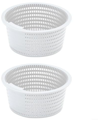 SMZhomeone Schwimmbad-Skimmerkorb P06436 für Stahlwandpools 16 x 12 x 7 cm, weißes Gummi-Ersatzteil, kompatibel mit mehreren Poolgrößen und Sets (2 Stück)