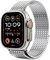 TYEMLM Correa de cierre magnético de acero inoxidable con bucle de malla para Apple Watch BAND Ultra 2 49MM Series 10/9/8/7/6/SE/5/4/3/2 38/40/41MM 42/44/45/49mm S10 42MM 46MM Watch Correa(Silver,38/4