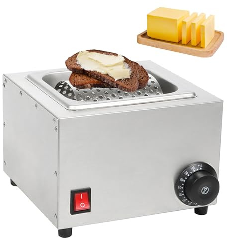 Aredwhiterui Rullo per Burro Elettrico – Spalma Burro Veloce e Uniforme per Toast, Pancakes, Panini – Temp. Regolabile (0°C-110°C) – Risparmia 30% Burro – Ruota Inox 304 Removibile