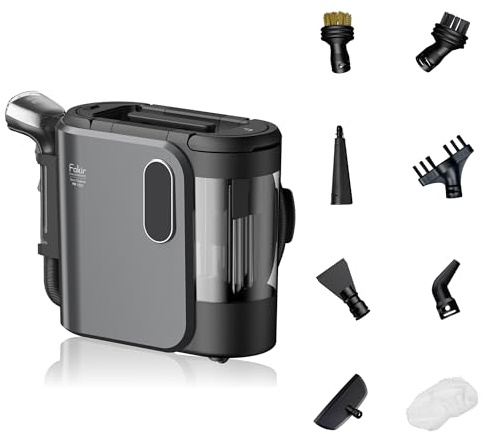 Fakir Spot Cleaner PR 7020 - Dampfreiniger & Polsterreiniger Gerät für Teppich, Nass-Trockensauger mit LED-Touchscreen, 2000W, 4 Reinigungsmodi, Heißdampf bis 96,2°C