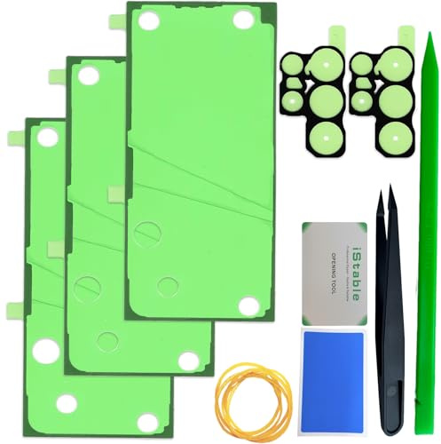 iStable Rückabdeckung Kleber für Samsung Galaxy S24 Ultra Ersatz Klebeband für Akkudeckel, Vorgefertigte Doppelseitige Klebestreifen Reparaturset SM-S928B/DS, SM-S928U (3 Stück)