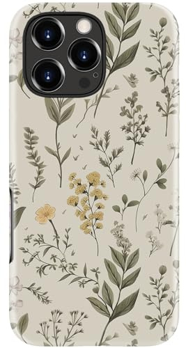 ESDOT for iPhone 16 Pro Case Cute,Trendy Floral Phone Cover for Women | Wireless Charging Compatible - Slim Fit Hard Back Soft Silicone Bumper - Aesthetic Y2K Cover for Women Girls