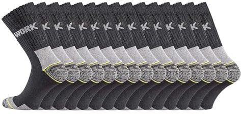 ANTI-LOCH-GARANTIE 6/9/12 oder 15 Paar robuste Herren Arbeits-Work Socken, Multipacks, Normale-Kurze u. Sneaker-Länge
