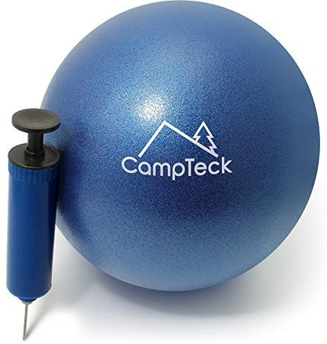 CampTeck U6812 Mini Pilates Ball Plastik Yoga Ball 23cm für Übung, Fitness, Gymnastik, Therapieball mit Handpumpe - Blau