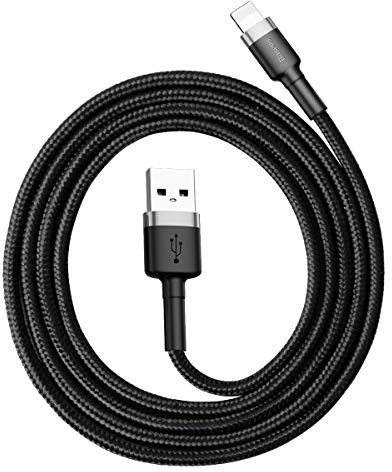 Baseus Cafule Cable - USB to Lightning Cable, 2.4 A, 1 m (Grey/Black)