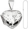 Jobo Damen-Medaillon Herz Fee aus 925 Sterling Silber mit Kette 42 cm
