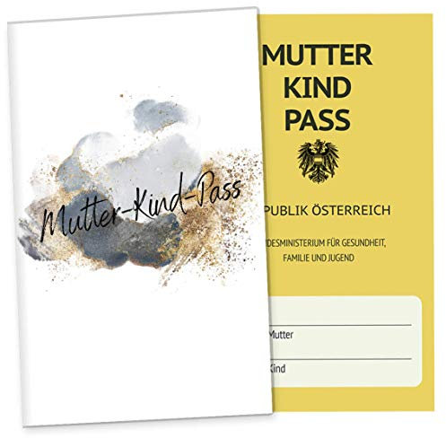 OLGS Mutter-Kind-Pass Hülle Golden Glamour Splash | Mutter-Kind-Passhülle Schwangerschaft Geschenkidee - Schutzhülle für den österreichischen MuKi-Pass ohne Personalisierung, Splash-02