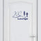INDIGOS UG - Wandtattoo Wohnzimmer - Wandaufkleber WC Lounge Türaufkleber 30cm x 17cm königsblau - Aufkleber Kinderzimmer Schlafzimmer Küche Badezimmer Büro Dekoration