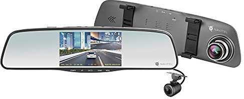 Navitel MR250NV Rückspiegel mit Dual Autokamera 1080P FHD (Touchscreen / 160° Weitwinkel/Nachtsicht/Parkmodus/Loop-Aufnahme/G-Sensor) inkl. 12 Monate Gratis Navigation