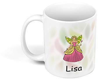 Kunststofftasse personalisierte Kinder Tasse mit riesiger Motivauswahl | Einschulung Schule Einschulungsgeschenk mit Motiv und Namen personalisierbar Fee