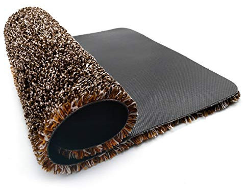 Easylife Dirt Trapper Indoor Door Mat (Coffee) Super Absorbent Machine Washable Door Mat with Non-Slip Rubber Backing, Waterproof for Front & Back Doors (80x150cm) - Fully Guaranteed