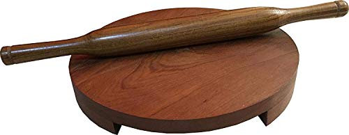 Tuelip Wooden Chakla Belan Rolling Pin, Chapati Maker for Kitchen (Belan)