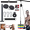 Taeku Kabelzug, Gewicht Fitnessgerät Trizeps Latzug Unterarmtrainer Seilzug-Fitness Arm Krafttraining für Zuhause Sportgeräte (Gerade Stange)