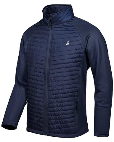 Little Donkey Andy Isolierte Wanderjacke Herren Atmungsaktiv Thermo Running Hybrid Jacke Leicht Warm Dark Blue Size M
