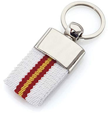 Llavero Bandera DE ESPAÑA Lona Blanco