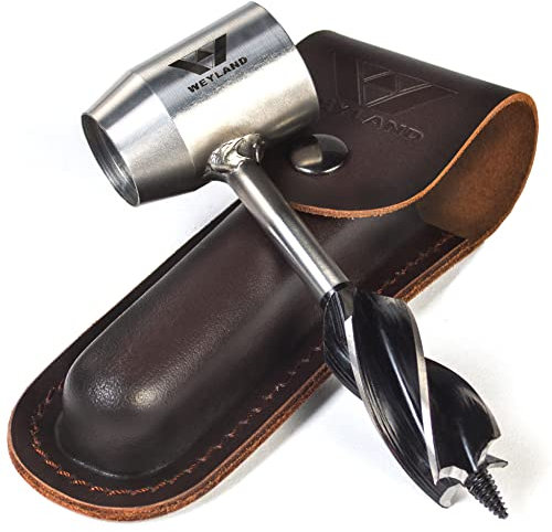 WEYLAND Bushcraft Settlers Tool Survival Hand Auger Wrench - Bush Craft Gear and Equipment Scotch Eye Wood Drill Peg and Manual Hole Maker Multitool for Camping, Bushcrafting and Outdoor Backpacking