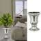 Bodenvase Silber glänzend │Amphore H20cm │ Metall-Look Steinzeug │ Blumenvase Dekovase (1 x Bodenvase H20cm)
