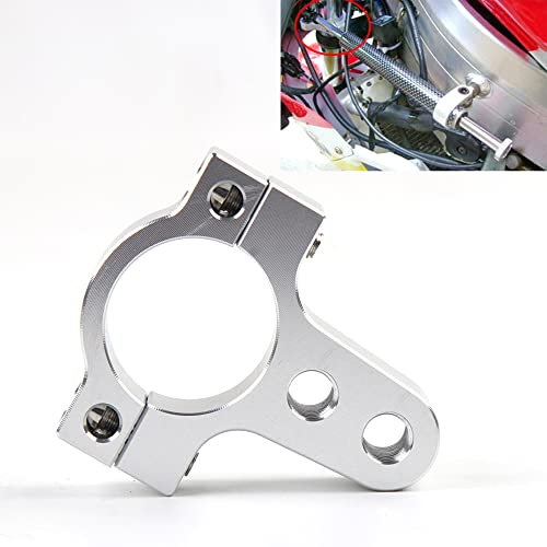 LONGHAO Lenkungsdämpfer Motorrad Stabilisator Montageset - Universal-Stoßdämpfer Mit Rohrschelle Zubehör - 26/27 Mm Lenkungsstabilisatorhalterung