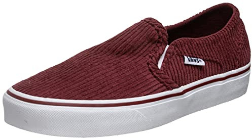 Vans Asher - Zapatillas deportivas para mujer, color burdeos/blanco, 7,5 EE. UU. - 38 EU - 5 UK