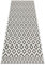 rugsx Tapis SISAL Flat Intérieur Extérieur– Moderne et résistant – pour Salon, Balcon, terrasse – Motif en Losange – Crème/Noir 80x150 cm
