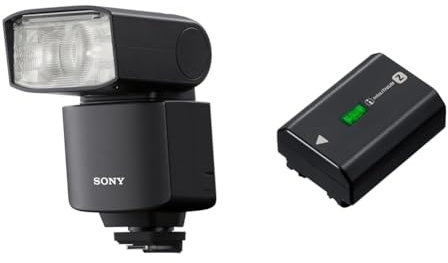 Sony HVL-F46RM | Externer Blitz mit kabelloser Funksteuerung, Schwarz, HVLF46RM.CE7 & NP-FZ100 Akku (InfoLITHIUM-Akku Z-Serie, 7,2V/16,4Wh (2280 mAh)) schwarz