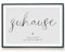 Koordinaten Poster Personalisiert | Familienposter als personalisiertes Geschenk zum Umzug, Neubau, Eigenheim, Richtfest, Bauplatz - Größe und Rahmen optional (Zuhause - Grau)