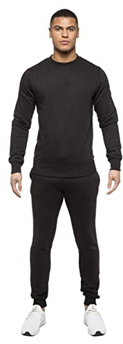 BRAND KRUZE Mens Crew Neck Jumper Long Sleeve Pullover Tracksuit Set Sweatshirt and Joggers