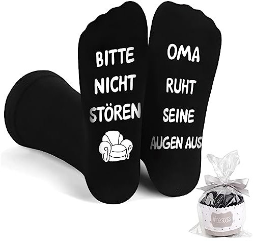 yumcute Lustige Socken, Baumwoll Socken mit Spruch, Lustige Geburtstagsgeschenk für Frau, Weihnachten Geschenke für Oma