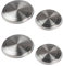 Fackelmann 9928250 Lot de 2 set de 2 caches plaques de cuisson gaz et électrique, cache plaque de cuisson, Acier inoxydable, 16 et 20 cm