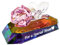 Movdyka Statuette multicolore con rosa di cristallo,regalo con una mamma speciale per la festa della mamma,regali di compleanno da parte della figlia per la mamma,ornamenti decorativi in vetro
