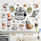 36 Stück | Coffee Time Wandtattoo | Sprüche und Zitate Küche | Kaffee Katze Kaffeetasse Kaffeebohnen Wandaufkleber | Kaffee Wanddeko Geschenke für Wohnzimmer Esszimmer Kaffee-Bar Küche Schrank
