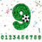 Geburtstagskerzen Zahlen 9,3D Grün Fußball Geburtstagskerzen,Grün Kerzen Geburtstag Zahl 9, Kuchen Topper Dekoration Kuchendeko Geburtstag, Geburtstagskerzen für Geburtstagsdeko Mädchen Jungen