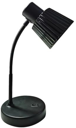 Bel Air Home Schreibtischlampe | Metall, Höhe 40 cm, Sockel 15 cm | Ein-/Ausschalter, ideal für Büro und Nachttisch | E-27, Dallas Schwarz (Glühbirne nicht inklusive)