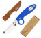 ZLemma Kindermesser Schnitzmesser und Outdoormesser für Kinder, scharf mit Scheide und Gürtelhalterung, div Farben (Blue)