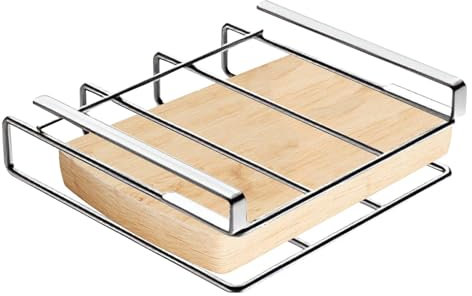 Evember Cutting Board Hanger | Under Shelf Chopping Board Holder | Multifunctional Cutting Board Holder With Hook For Cabinet Door, Kitchen Utensils