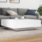 LAPOOH Table Basse avec lumières LED Blanc 100x100x31 cm,Table Basse Salon,Petite Table Basse,Table Basse Rétro