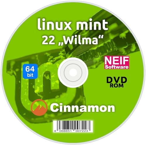 NEIF Software DVD mit Mint 22 Wilma Cinnamon Betriebssystem basierend auf Linux