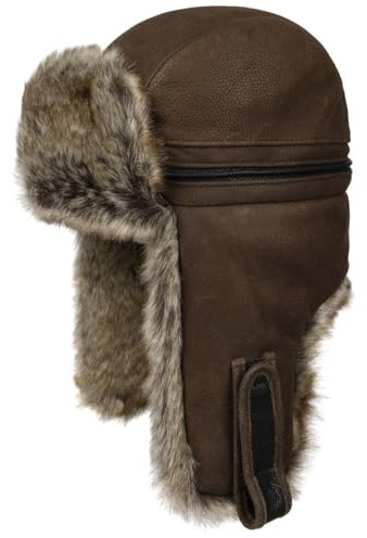Stetson Cowhide Bomber Fliegermütze Ohrenklappen Herren Winter braun XL (60-61 cm)