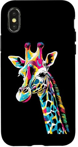 iPhone X/XS Colourful giraffe Case