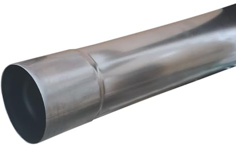 Fallrohr Titanzink 1m Regenablaufrohr Zink Ablaufrohr 1 Meter Stück DN 60 (10-tlg)