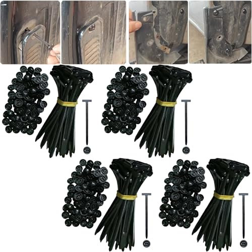 Nylon Universal Cable Tie Buckle Replaces Screws for Car, Button Zip Ties, Cable Tie Buckle Through Nail for Fenders, Trunks, Engine Under Guards, Linings, Repair and Fixing Accessories (100pcs)