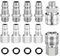 10 Pièces Raccord Rapide Air Comprimé 1/4 BSP Raccord Rapide Pneumatique Européen Tuyau Compresseur D'air Embout Compresseur Air Européen Accessoires pour les Outils Pneumatiques