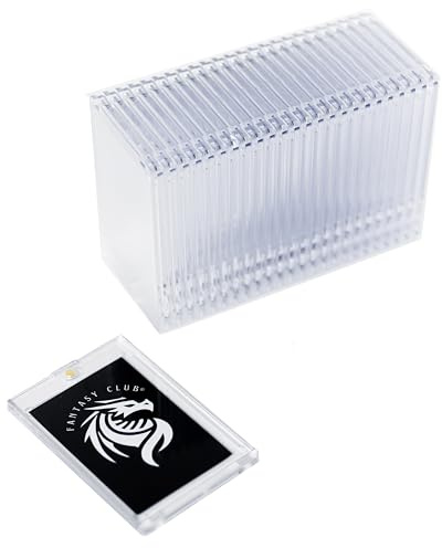25 Supporti Magnetici One-Touch per carte TCG – Ultratrasparenti con protezione UV al +99% | Chiusura magnetica sicura per carte standard | Esponi e proteggi le tue migliori pull