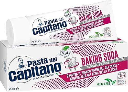 12 X PASTA DEL CAPITANO DENTIFRICIO BAKING SODA 75 ML