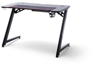 Gamingtisch >DX-Racer< mit Carbon-Optik, Metall Z-Gestell, 111x75x80 cm, Kabelmanagement, Headset- & Getränkehalter, höhenverstellbare Füße, belastbar bis 40 kg, inkl. Mouse-Pad