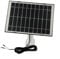 EffiFish 10W Solar Panel Charger， with U-Shaped Cable for Ring Video Doorbell 4 3 3Plus 2 Monocrystalline Silicon IP65 Waterproof with Bracket(Black)